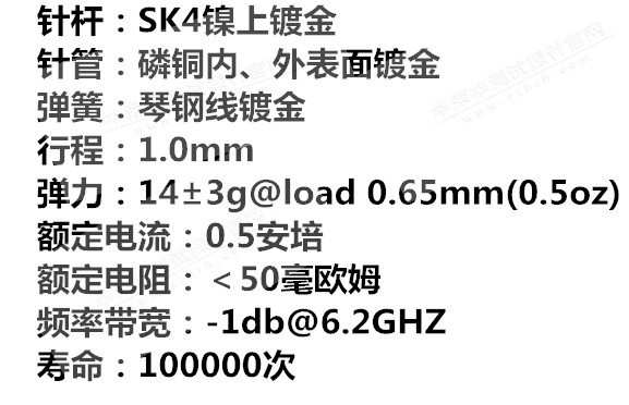 026-BJ-5.7L、BGA雙頭探針、測試探針